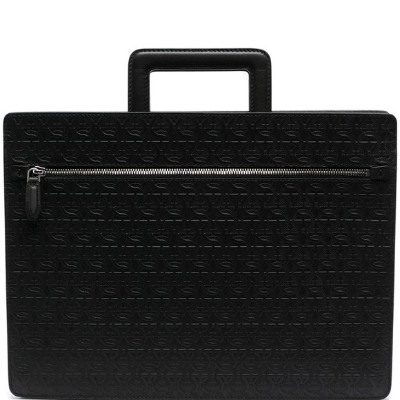 Salvatore Ferragamo Gancini-embossed laptop bag